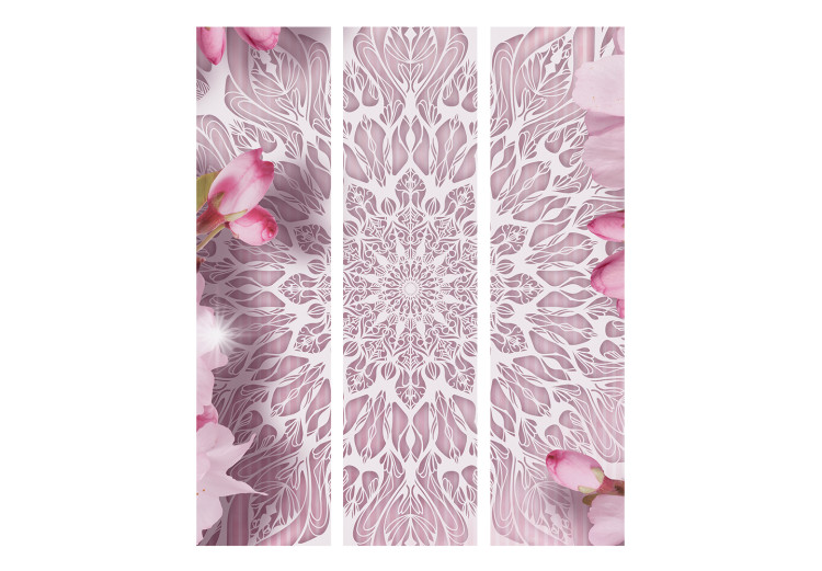 Room Divider Screen Pastel Mandala - oriental patterns with Zen flower motif 123302 additionalImage 3