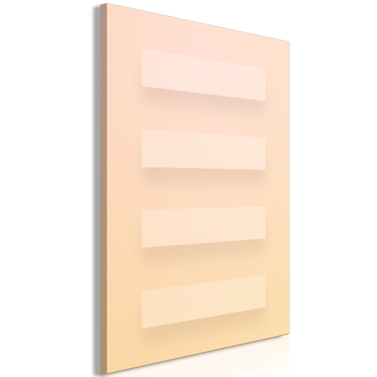 Canvas Art Print Parallel rectangles - geometric composition in pastel colours 123802 additionalImage 2