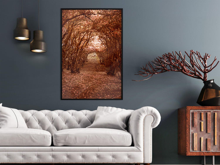 Poster Fulfilled Dreams - autumn forest landscape with falling leaves 123902 additionalImage 3