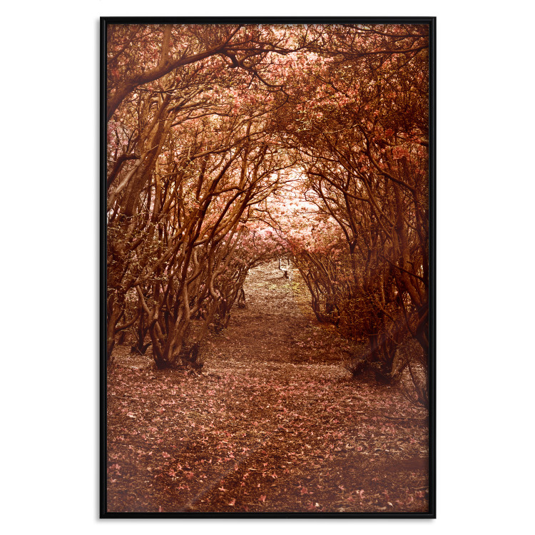Poster Fulfilled Dreams - autumn forest landscape with falling leaves 123902 additionalImage 18