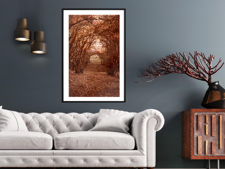 Poster Fulfilled Dreams - autumn forest landscape with falling leaves 123902 additionalImage 4