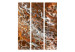Room Separator Brown Craters (3-piece) - artistic warm-toned abstraction 124102 additionalThumb 3