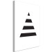 Canvas Triangle with black & white stripes - abstraction on white background 124502 additionalThumb 2