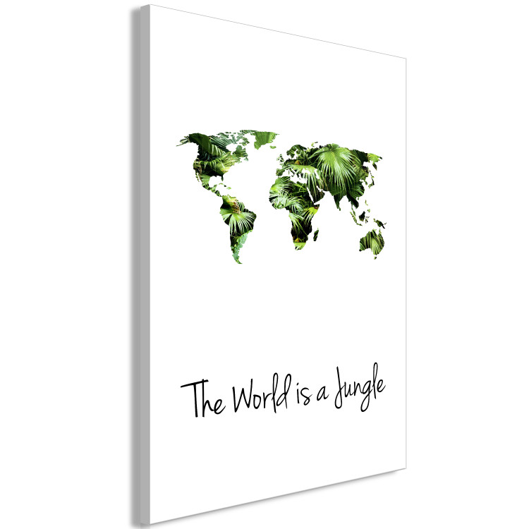 Canvas Art Print The World Is a Jungle (1 Part) Vertical 125402 additionalImage 2