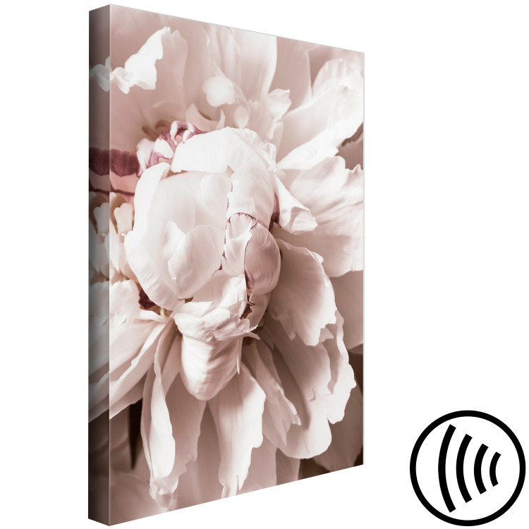 Canvas Art Print Rhythmic Delicacy (1-part) vertical - pink peony flowers 127402 additionalImage 6