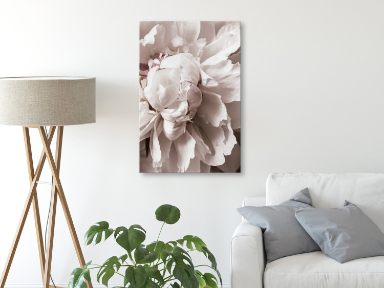Canvas Art Print Rhythmic Delicacy (1-part) vertical - pink peony flowers 127402 additionalImage 3