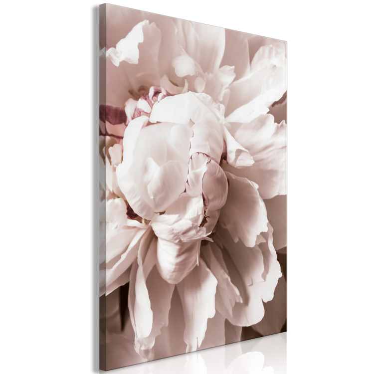 Canvas Art Print Rhythmic Delicacy (1-part) vertical - pink peony flowers 127402 additionalImage 2