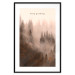 Poster Keep Growing - English inscriptions and forest landscape with trees in fog 127902 additionalThumb 19