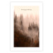 Poster Keep Growing - English inscriptions and forest landscape with trees in fog 127902 additionalThumb 21