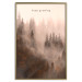Poster Keep Growing - English inscriptions and forest landscape with trees in fog 127902 additionalThumb 17