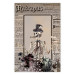 Wall Poster Wizard - unusual abstraction with character and vintage-style background 129102