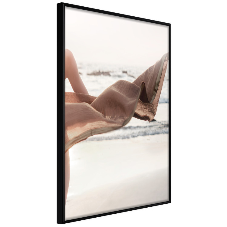 Wall Poster Dreamy Gust - seascape with a piece of a woman's dress blowing in the wind 129502 additionalImage 11