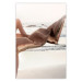 Wall Poster Dreamy Gust - seascape with a piece of a woman's dress blowing in the wind 129502