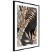 Poster Golden Island - composition of tropical plant leaves on a black background 131802 additionalThumb 8