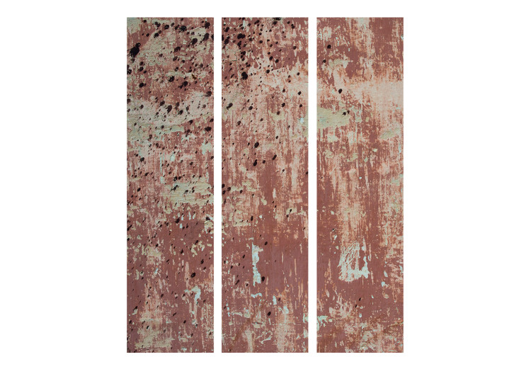 Room Divider Screen Streets in the Rain (3-piece) - industrial red background with tin 133202 additionalImage 3