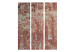 Room Divider Screen Streets in the Rain (3-piece) - industrial red background with tin 133202 additionalThumb 3