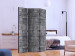 Folding Screen Concrete Fortress (3-piece) - industrial composition with gray background 133502 additionalThumb 2