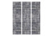 Folding Screen Concrete Fortress (3-piece) - industrial composition with gray background 133502 additionalThumb 3