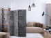 Folding Screen Concrete Fortress (3-piece) - industrial composition with gray background 133502 additionalThumb 4