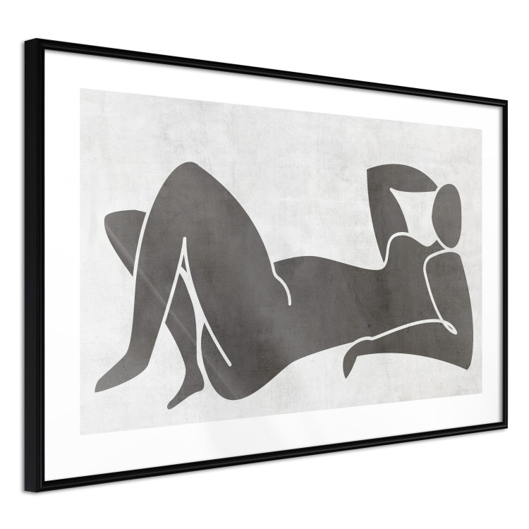Wall Poster Reclining Goddess - black and white silhouette of a reclining woman in boho style 134202 additionalImage 6