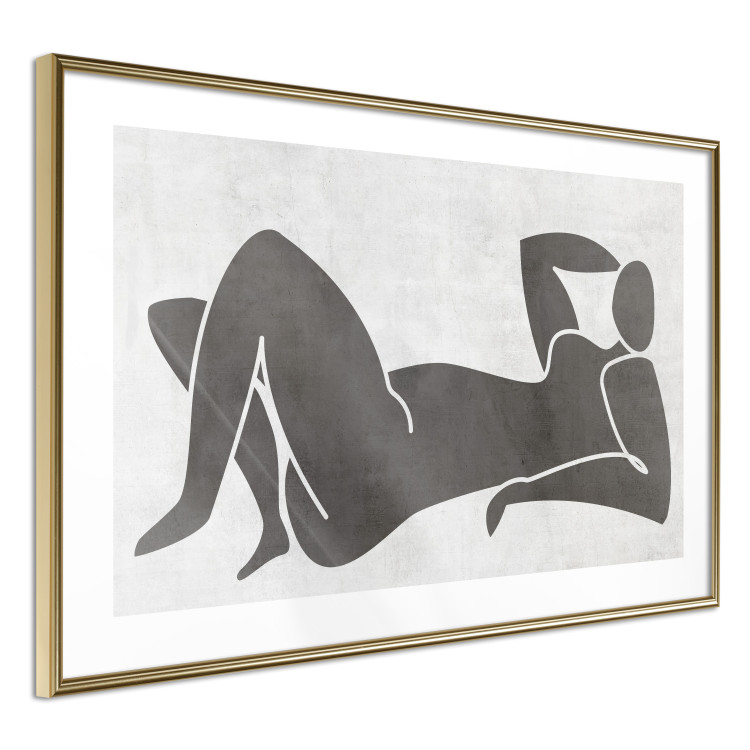 Wall Poster Reclining Goddess - black and white silhouette of a reclining woman in boho style 134202 additionalImage 7