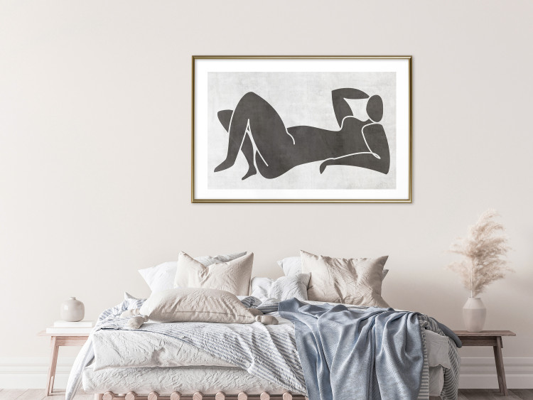 Wall Poster Reclining Goddess - black and white silhouette of a reclining woman in boho style 134202 additionalImage 13