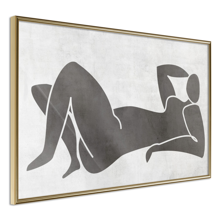 Wall Poster Reclining Goddess - black and white silhouette of a reclining woman in boho style 134202 additionalImage 12