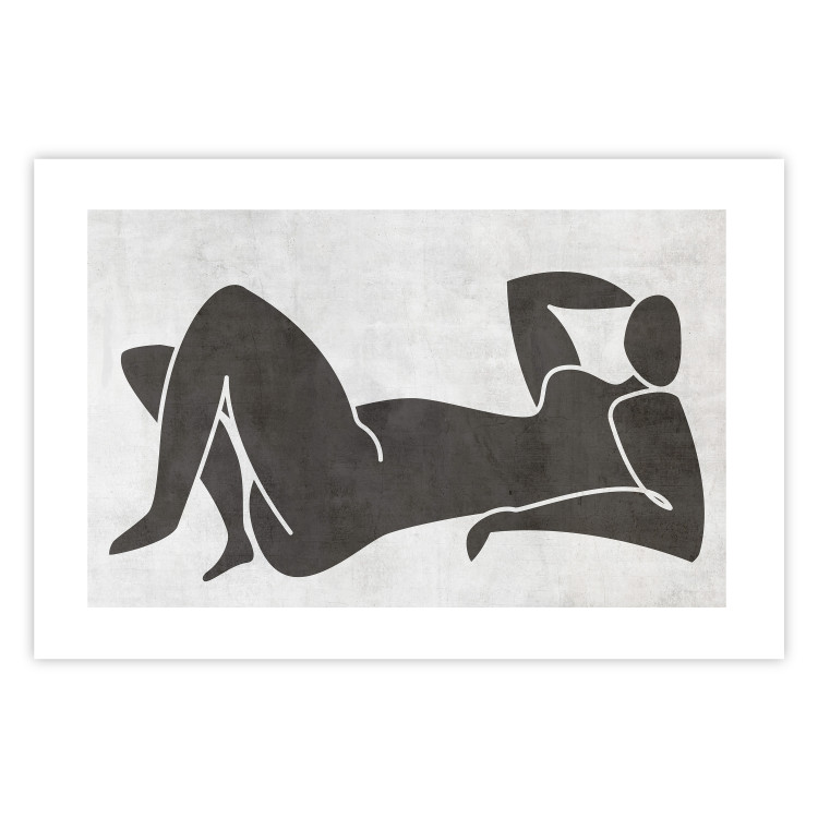 Wall Poster Reclining Goddess - black and white silhouette of a reclining woman in boho style 134202 additionalImage 19