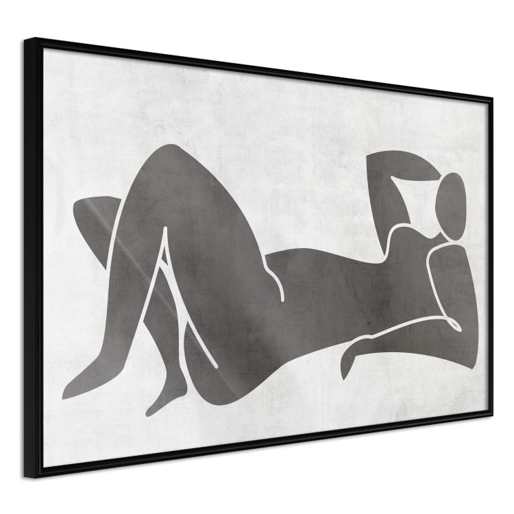 Wall Poster Reclining Goddess - black and white silhouette of a reclining woman in boho style 134202 additionalImage 11