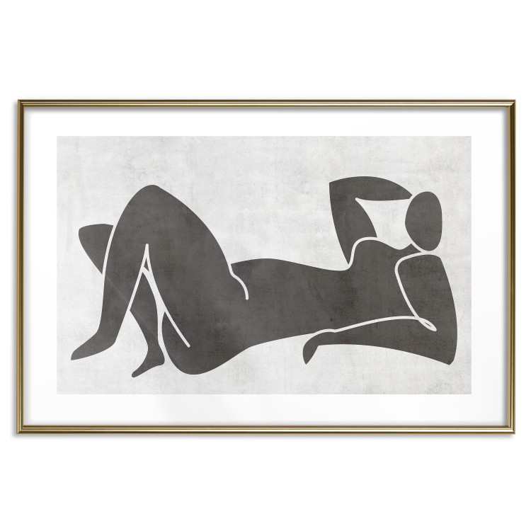 Wall Poster Reclining Goddess - black and white silhouette of a reclining woman in boho style 134202 additionalImage 14