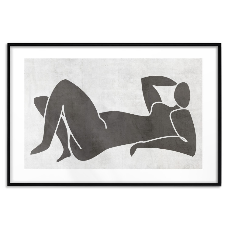 Wall Poster Reclining Goddess - black and white silhouette of a reclining woman in boho style 134202 additionalImage 15