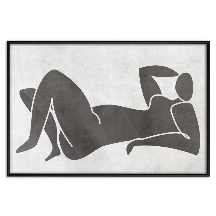 Wall Poster Reclining Goddess - black and white silhouette of a reclining woman in boho style 134202 additionalImage 16