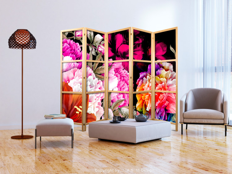 Folding Screen Luxuriant Summer II (5-piece) - composition of beautiful colorful flowers 134302 additionalImage 6