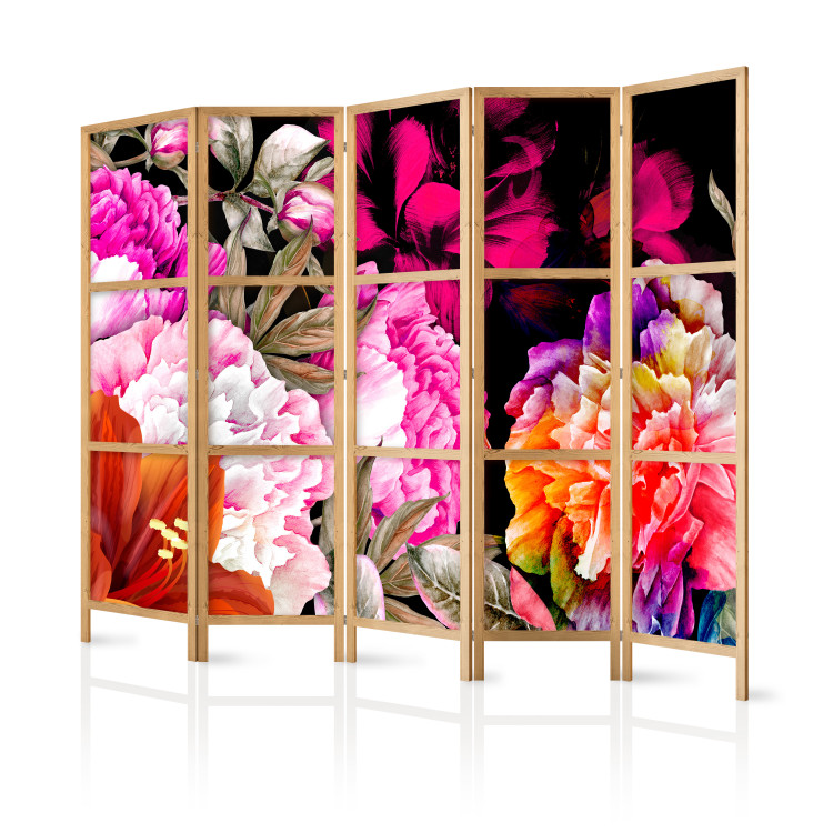 Folding Screen Luxuriant Summer II (5-piece) - composition of beautiful colorful flowers 134302 additionalImage 5