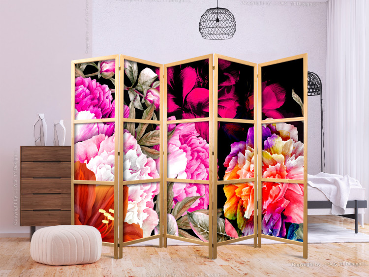 Folding Screen Luxuriant Summer II (5-piece) - composition of beautiful colorful flowers 134302 additionalImage 8