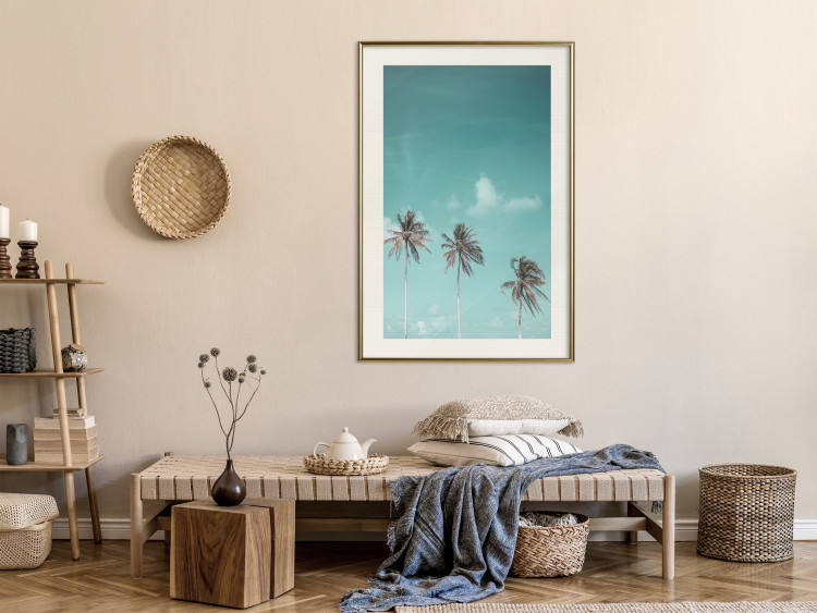 Poster On Freedom - tropical landscape of three palms against clear sky 135302 additionalImage 26
