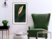 Poster Charming Leaf - golden leaf composition on a dark green background 135602 additionalThumb 16