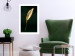 Poster Charming Leaf - golden leaf composition on a dark green background 135602 additionalThumb 19