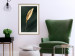 Poster Charming Leaf - golden leaf composition on a dark green background 135602 additionalThumb 10