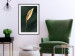 Poster Charming Leaf - golden leaf composition on a dark green background 135602 additionalThumb 11