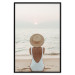 Wall Poster Beach Rest - woman sitting on the sand with sunset in the background 135902 additionalThumb 20