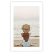 Wall Poster Beach Rest - woman sitting on the sand with sunset in the background 135902 additionalThumb 15