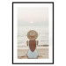 Wall Poster Beach Rest - woman sitting on the sand with sunset in the background 135902 additionalThumb 18