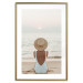 Wall Poster Beach Rest - woman sitting on the sand with sunset in the background 135902 additionalThumb 19