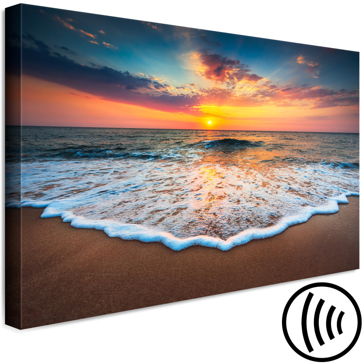 Canvas Gentle Wave (1-piece) Wide - beach against the backdrop of a sunset 137502 additionalImage 6