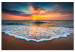 Canvas Gentle Wave (1-piece) Wide - beach against the backdrop of a sunset 137502