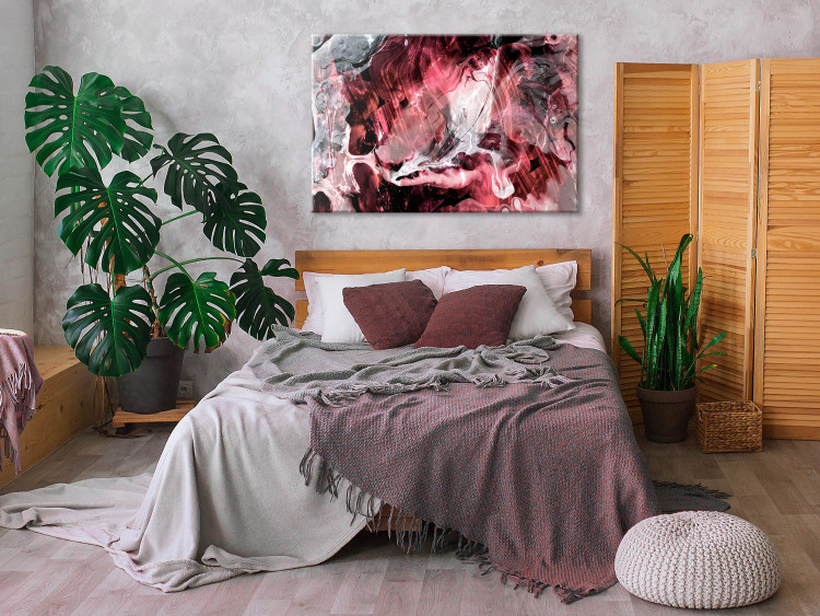 Canvas Universe (1-piece) Wide - second variant - pink abstraction 143002 additionalImage 3