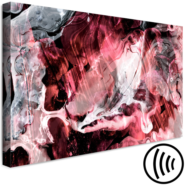 Canvas Universe (1-piece) Wide - second variant - pink abstraction 143002 additionalImage 6