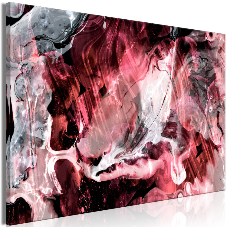 Canvas Universe (1-piece) Wide - second variant - pink abstraction 143002 additionalImage 2