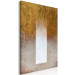 Canvas Spectrum Abstraction (1-piece) - fading white stripe and gold-gray background 143802 additionalThumb 2